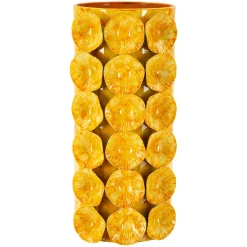 Oggettistica > Dmora Vaso Disegno Moderno Diametro 13.5 cm, - Barini Giallo