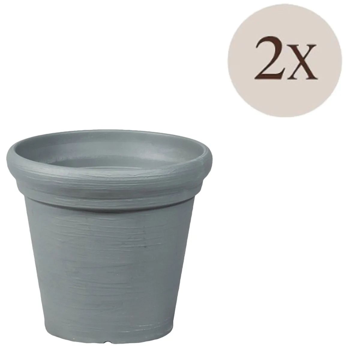 Vaso Grigio set 2 Vasi, Made in Italy - Townley