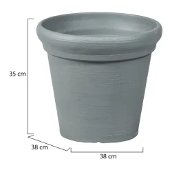 Oggettistica|Vasi > Dmora Vaso Vaso, Made in Italy - Townley Grigio