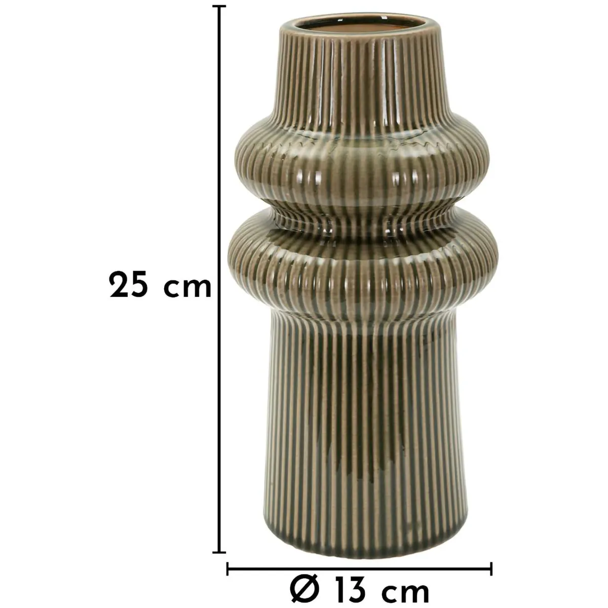 Oggettistica > Dmora Vaso Marrone Nero Colore Struttura Nero Diametro 5.5 cm, - Gahare Nero, Marrone