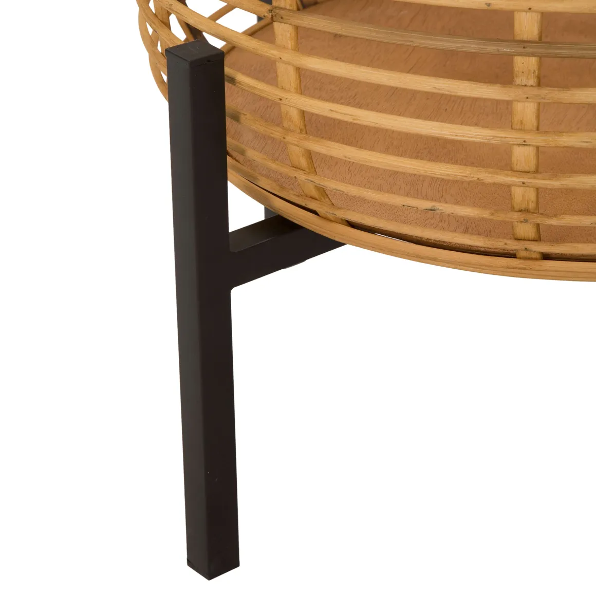 Vaso Marrone Rovere Nero set 2 Vasi, Portavasi Rimovibili Colore Struttura Nero, Diametro Vaso Grande: 39, Vaso Piccolo: 30 cm - Bocas
