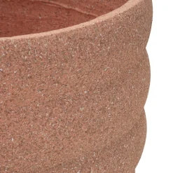 Vaso Marrone Terracotta set 3 Vasi Diametro Vaso Grande: 37, Vaso Medio: 32, Vaso Piccolo: 27 cm, Sfumatura Colore Struttura Terracotta - Gafase