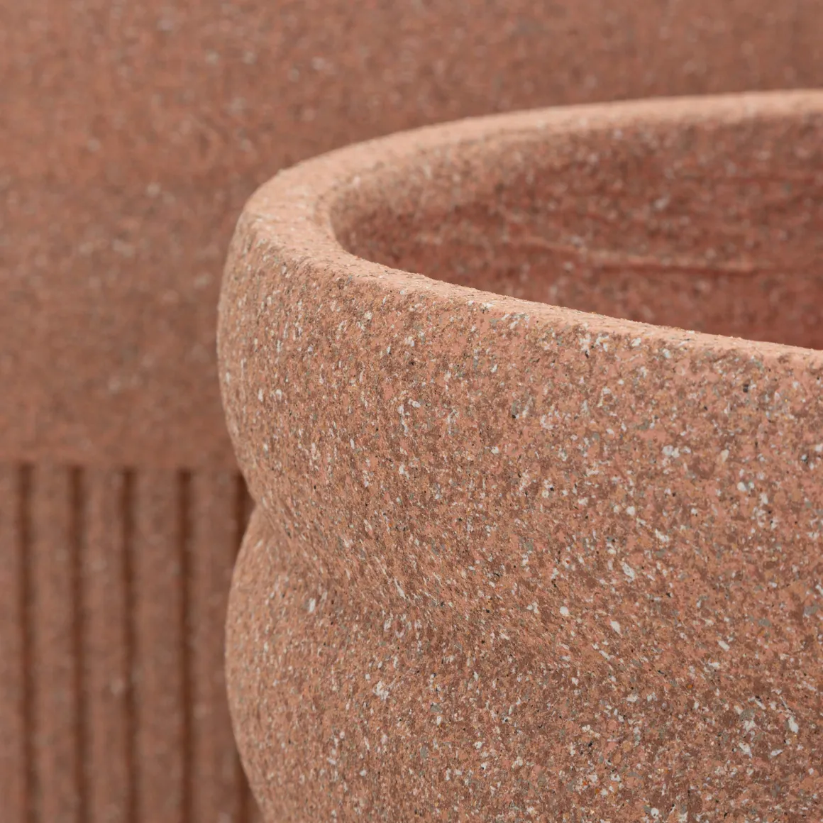 Vaso Marrone Terracotta set 3 Vasi Diametro Vaso Grande: 37, Vaso Medio: 32, Vaso Piccolo: 27 cm, Sfumatura Colore Struttura Terracotta - Gafase