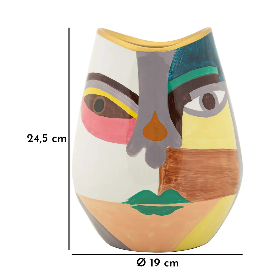 Vaso Multicolore Disegno Moderno Diametro 11 cm, - Basesaso