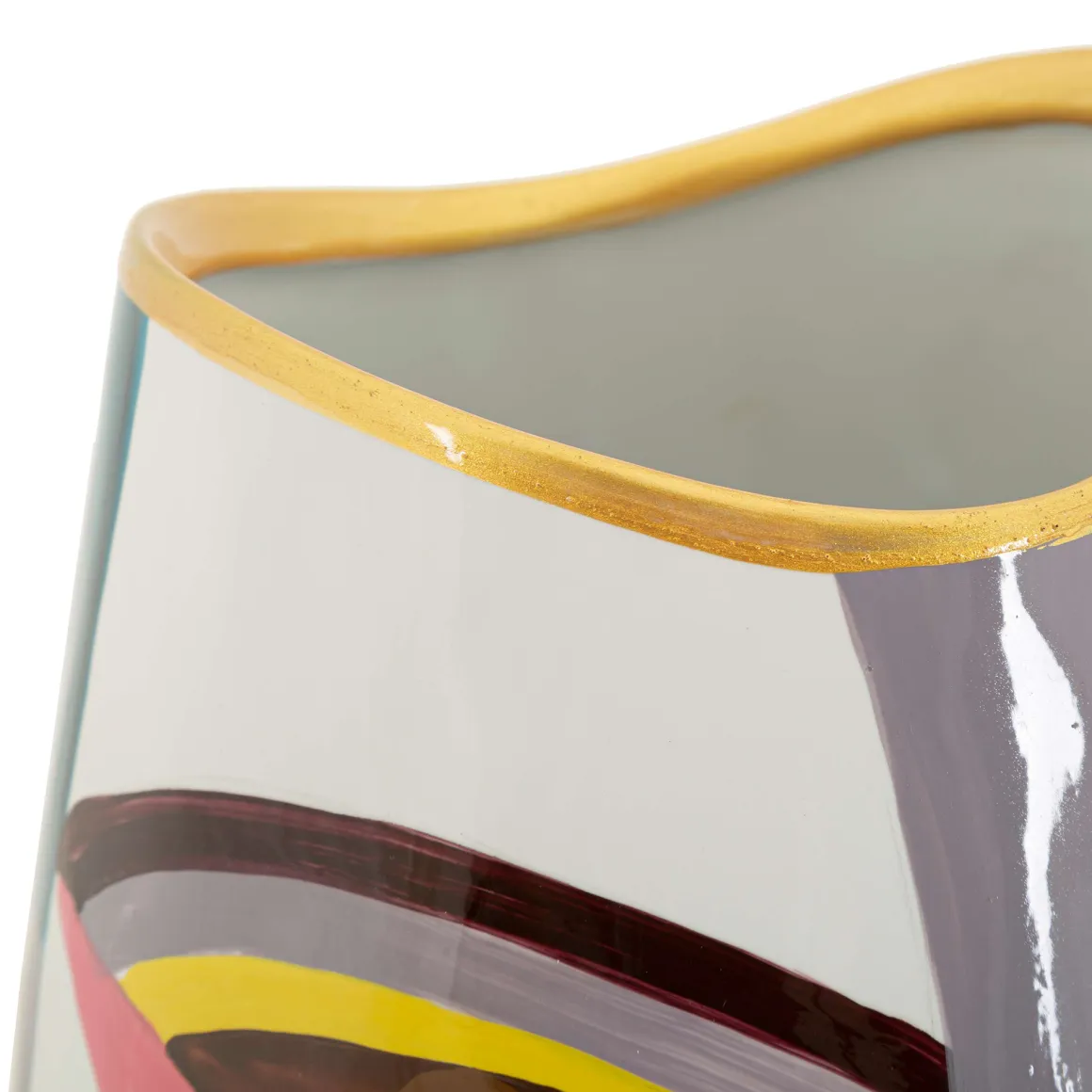 Vaso Multicolore Disegno Moderno Diametro 11 cm, - Basesaso