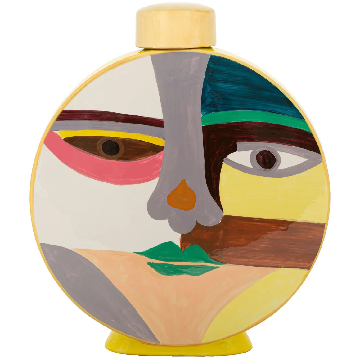 Oggettistica > Dmora Vaso Disegno Moderno Diametro 8 cm, - Baroneka Multicolore