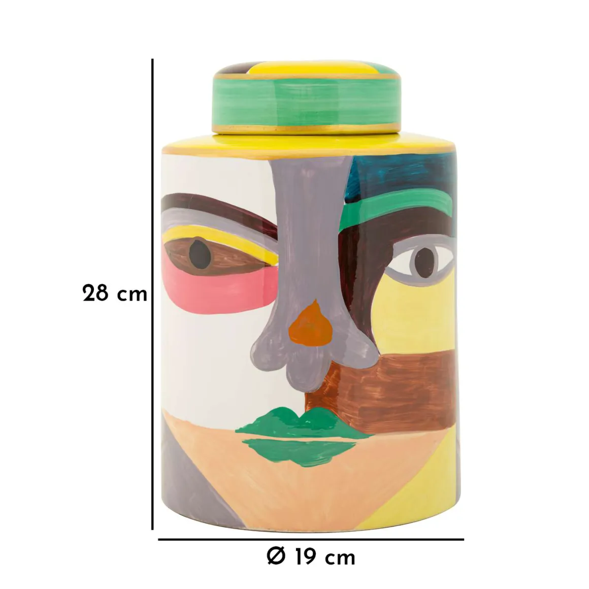 Vaso Multicolore Disegno Moderno Diametro 8 cm, - Basa