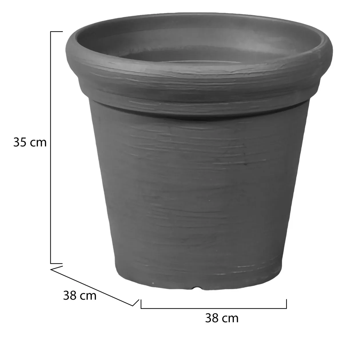 Oggettistica|Vasi > Dmora Vaso set 2 Vasi, Made in Italy - Lou Nero Antracite