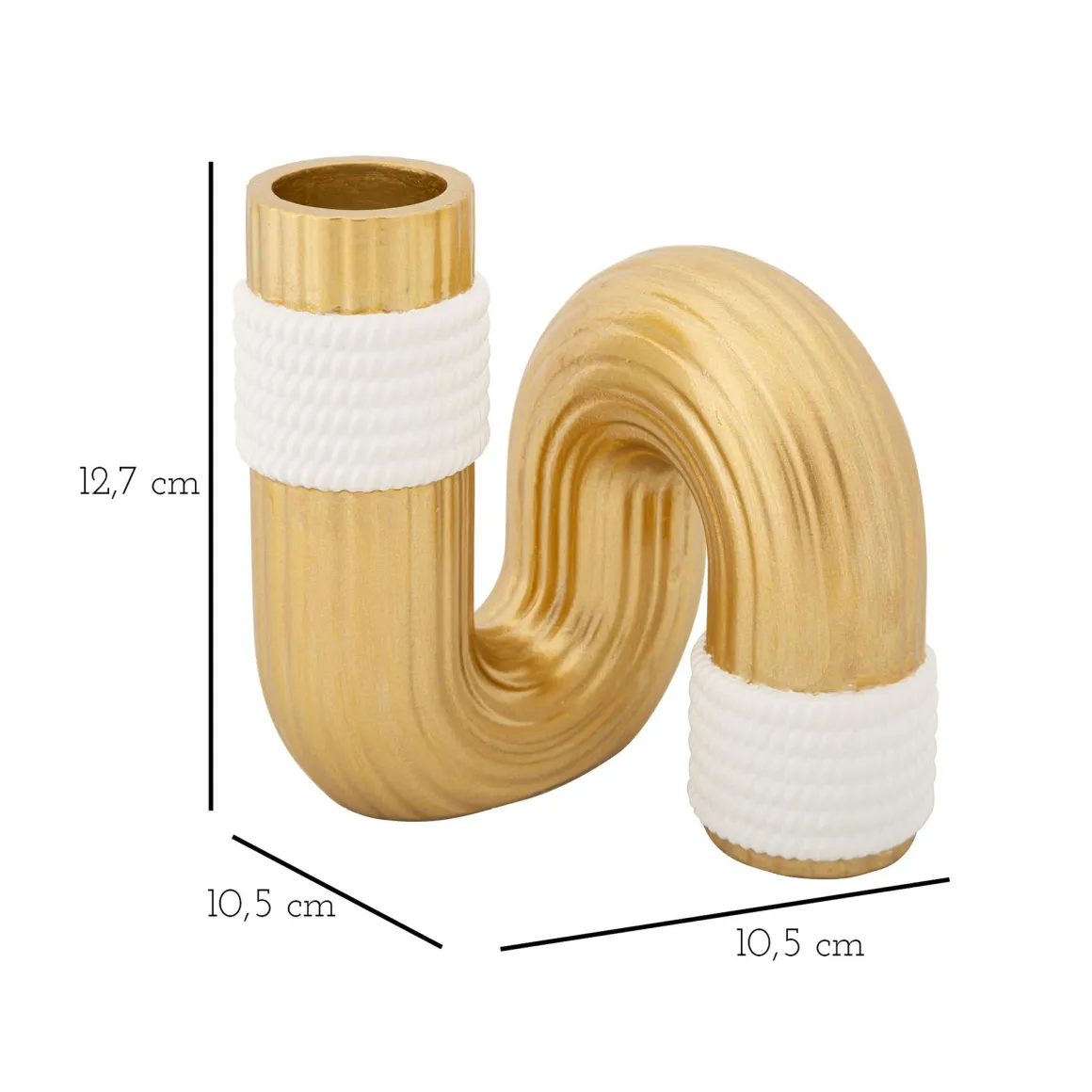 Vaso oro Bianco Colore Struttura Bianco Materiale Struttura in Tessuto, - Nello
