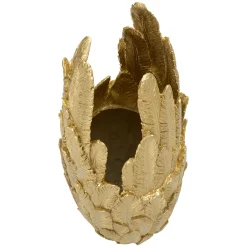 Oggettistica > Dmora Vaso Disegni con Piume, - Bamopa Oro