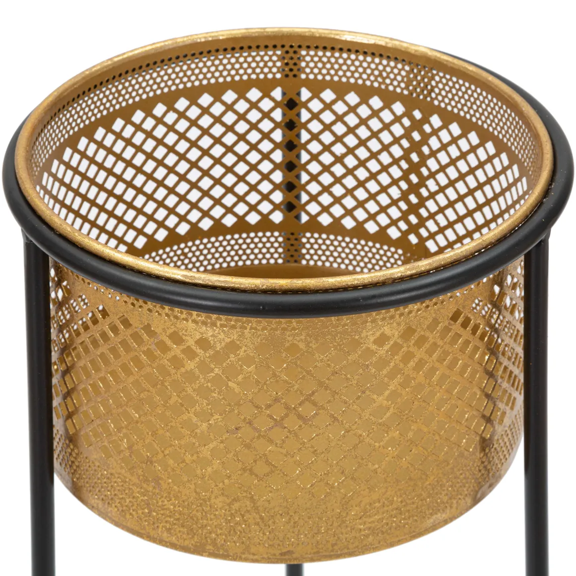 Vaso oro Nero Portavaso Rimovibile Colore Struttura Nero, - Juayua