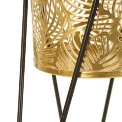 Vaso oro Nero set 2 Vasi, Portavasi Rimovibili Colore Struttura Nero, - ElTocu