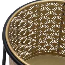 Vaso oro Nero set 2 Vasi, Portavasi Rimovibili Colore Struttura Nero, Diametro Vaso Grande: 22, Vaso Piccolo: 20 cm - Tikal