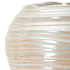 Vaso Rosa Bianco Crema Finitura Effetto Materico Colore Struttura Bianco, Sfumatura Colore Struttura Crema - Bato