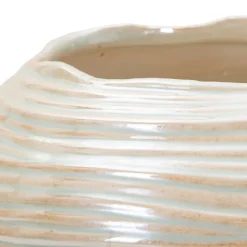 Vaso Rosa Bianco Crema Finitura Effetto Materico Colore Struttura Bianco, Sfumatura Colore Struttura Crema - Bato