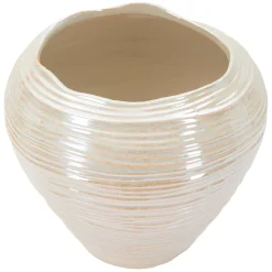 Vaso Rosa Bianco Crema Finitura Effetto Materico Colore Struttura Bianco, Sfumatura Colore Struttura Crema - Bato