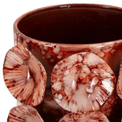 Vaso Rosso Disegno Moderno Diametro 10 cm, - Bariva