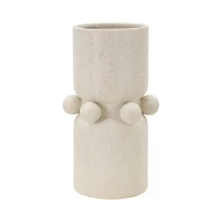 Oggettistica|Vasi > Dmora Vaso Tom, Crema, 16x16 h28 cm Bianco Crema