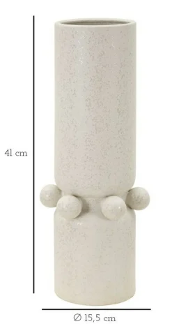Vaso Tom, Crema, 16x16 h41 cm