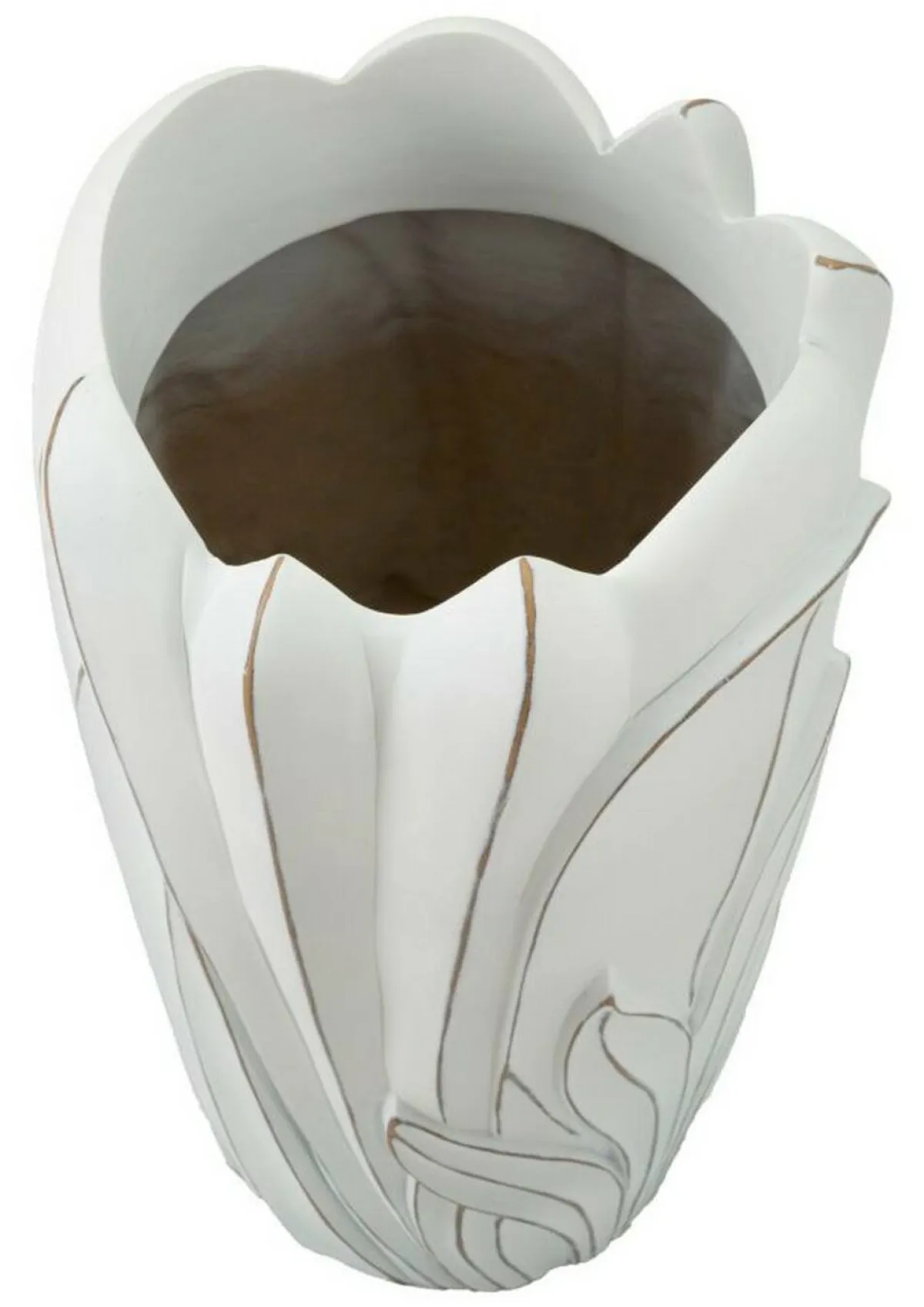 Oggettistica|Vasi > Dmora Vaso Tramigna, 29x29 h48 cm, Bianco