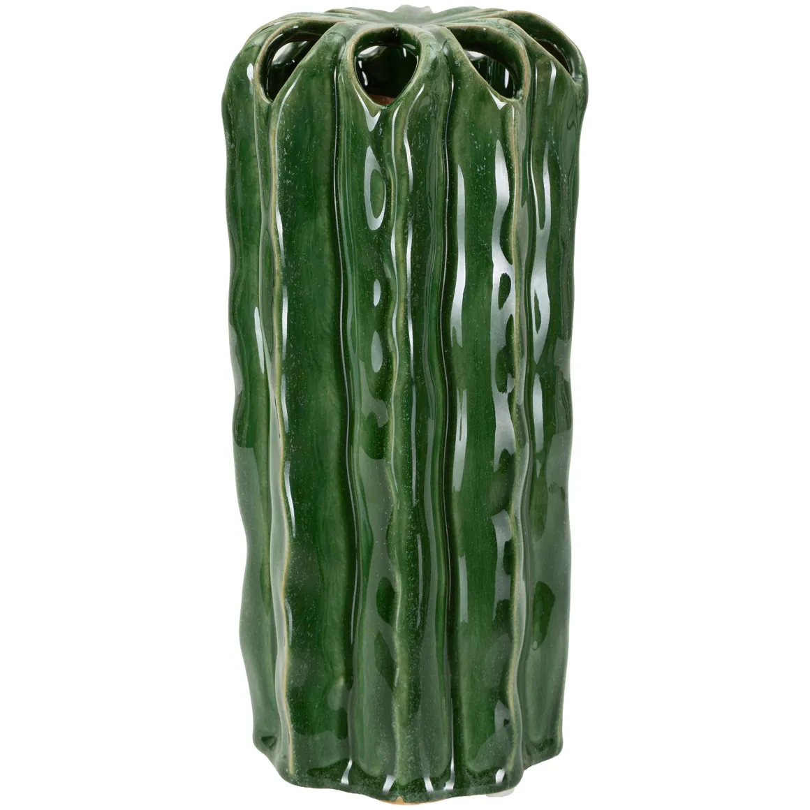 Vaso Verde Disegno con Cactus, - Basi