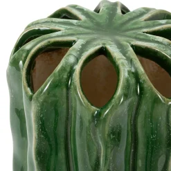 Vaso Verde Disegno con Cactus, - Basi
