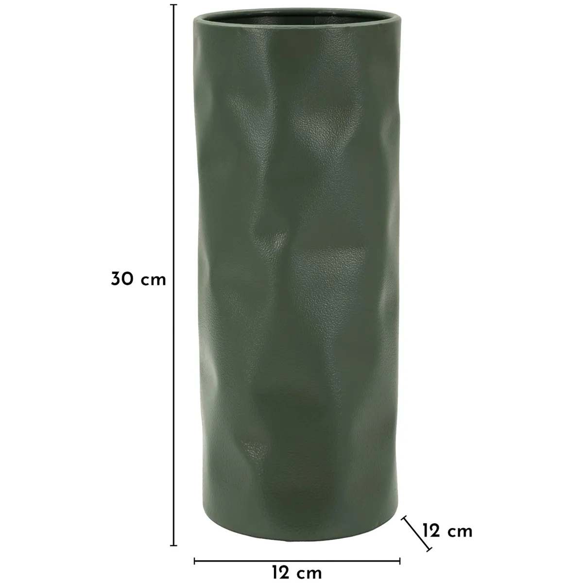 Oggettistica > Dmora Vaso Finitura Effetto Materico, - Fasani Verde