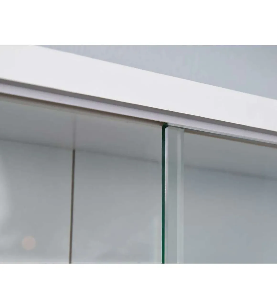 Vetrina Bianco 4 Ripiani 2 Ante 60x80x10h cm, 5 Vani - Oulx