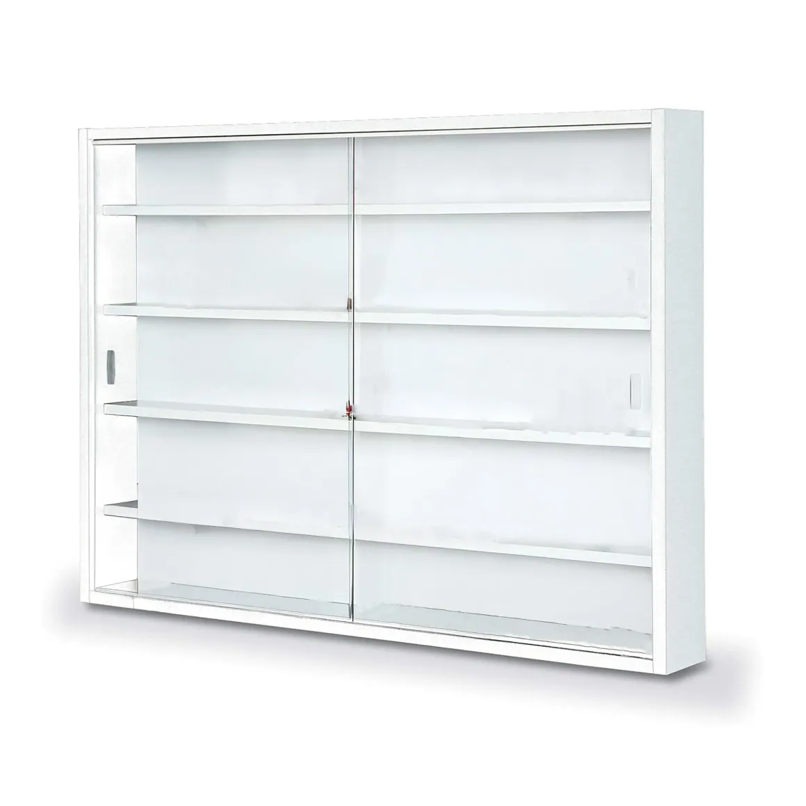 Vetrina Bianco 4 Ripiani 2 Ante 60x80x10h cm, 5 Vani - Oulx
