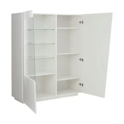 Vetrine > Dmora Vetrina 7 Ripiani 3 Ante 80x38x121h cm, 10 Vani Made in Italy - Ablaze Bianco