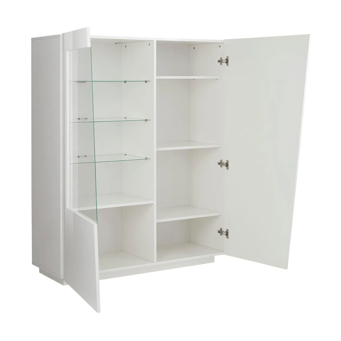 Vetrine > Dmora Vetrina 7 Ripiani 3 Ante 80x38x121h cm, 10 Vani Made in Italy - Ablaze Bianco