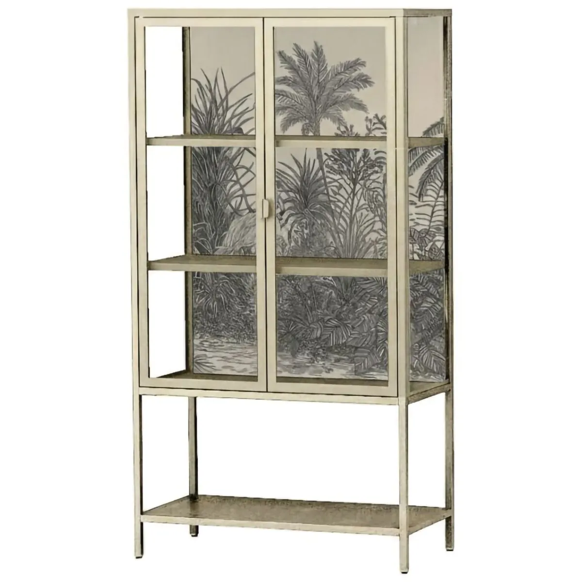 Vetrine > Dmora Vetrina Busseto, 80x35 h160 cm, Panna Bianco Panna