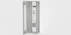 Vetrina finitura rustica 45x34x162h cm cemento - Adatka