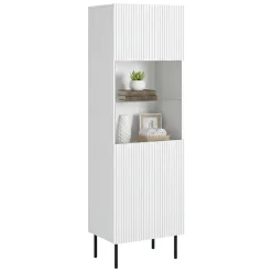 Vetrine > Dmora Vetrina Luzzana, 60x42 h183 cm, Bianco