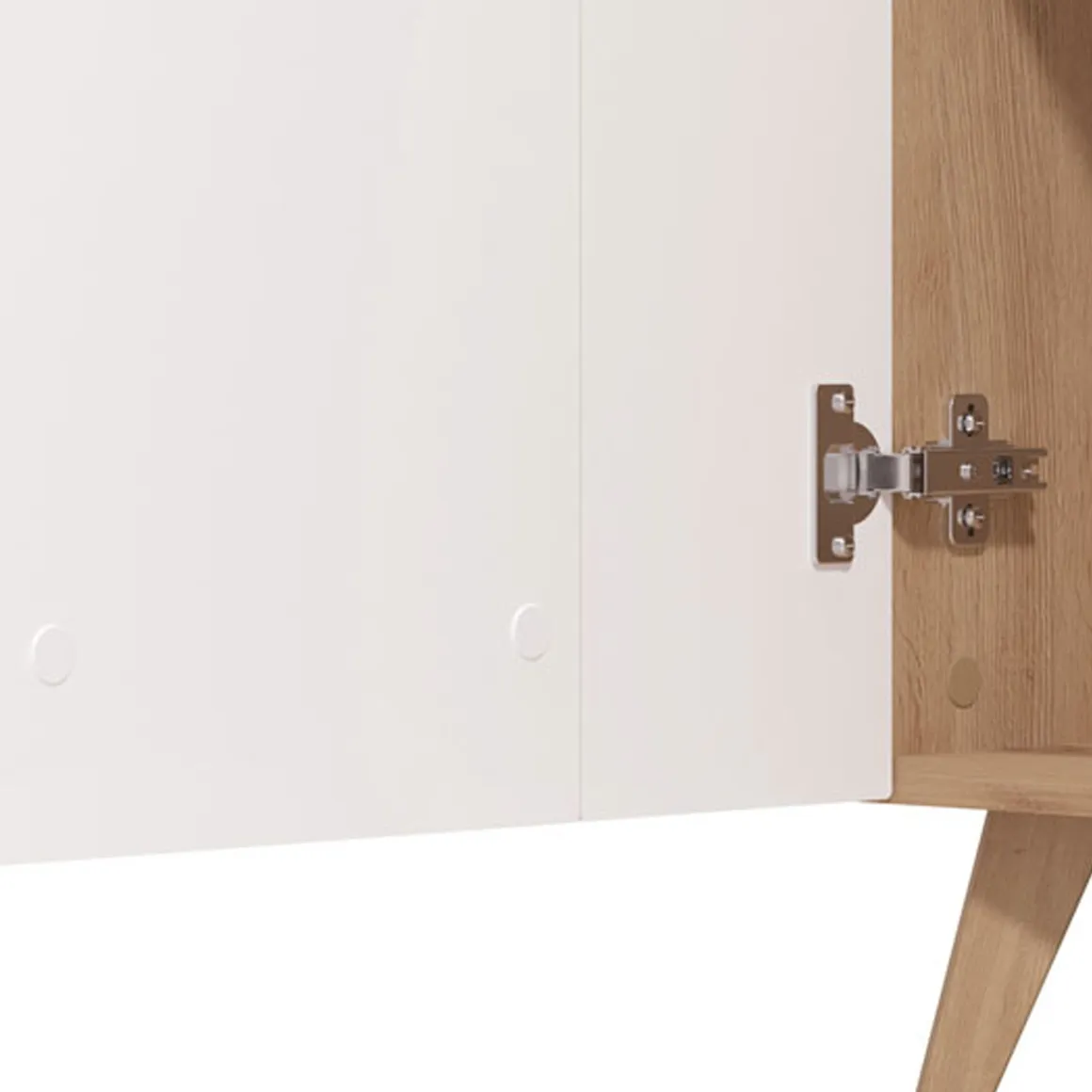 Vetrina Marrone Rovere Nodi Bianco 4 Ripiani Apertura Battente 96x35x125.5h cm, 2 Ante - Cetona