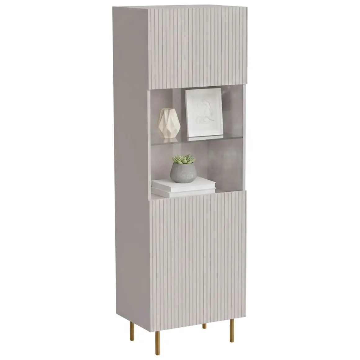 Vetrina Raccuja, 60x42 h183 cm, Beige
