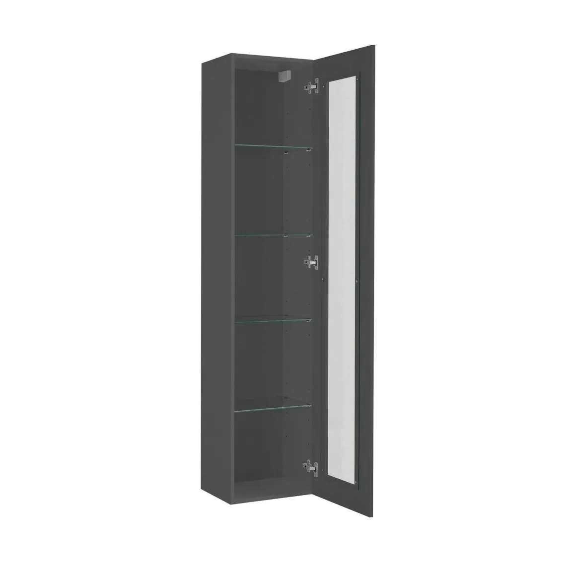 Vetrina stretta ingresso 40x30x180h cm antracite - Arnika